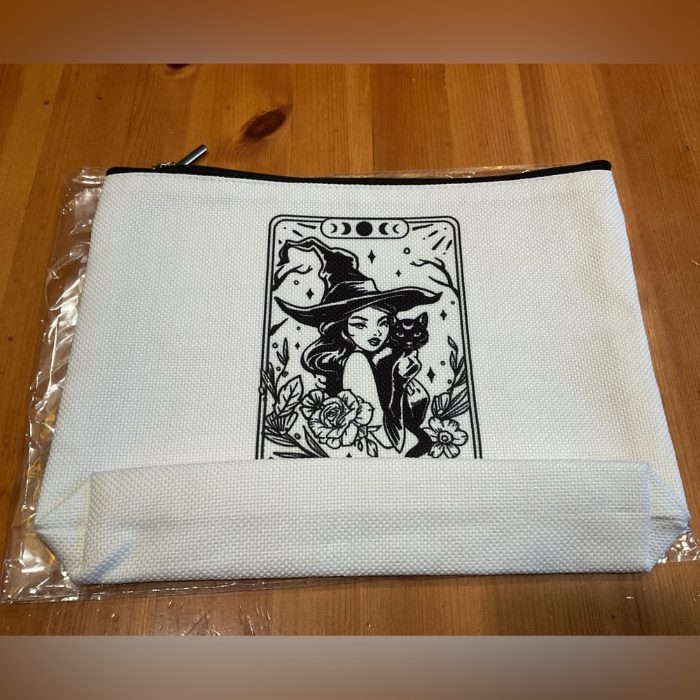 THE WITCH TAROT CARD COSMETIC BAG NEW KEEP ALL TRAVEL BAG JEWELRY HALLOWEEN - Picture 5 of 7